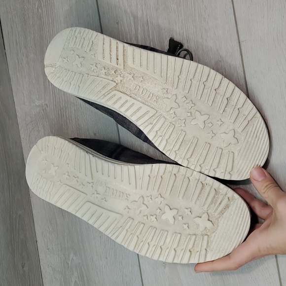 Hey Dude mens Wally Funk Plaid Blue Grey Loafer Slip On shoes sz 9 - Picture 10 of 12